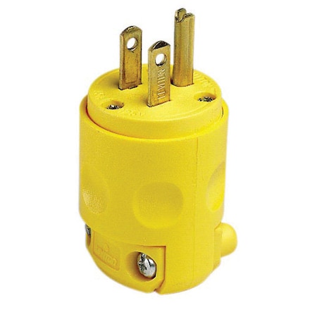 Leviton Leviton Residential PVC Ground/Straight Blade Plug 5-15P 18-12 AWG 2 Pole 3 Wire C20-515PV-000